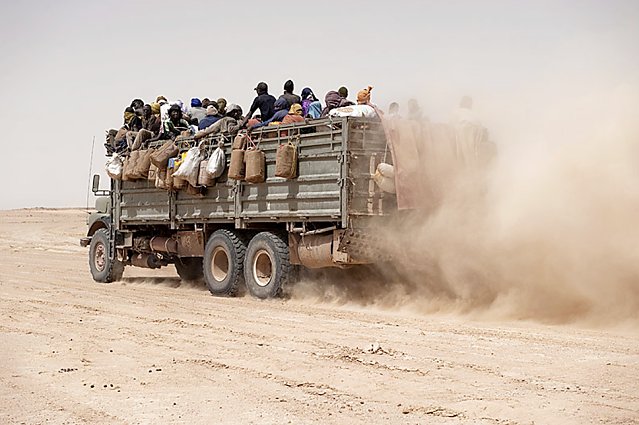 Un camion plein de migrants